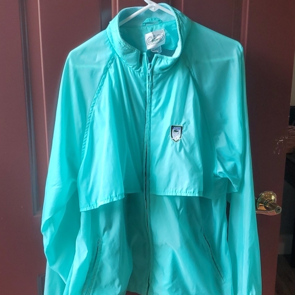 Izod Lacoste Vintage 80's Aqua Lightweight Jacket